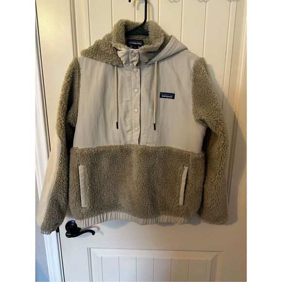 NWOT Patagonia Pelican Tan Fleece Shelled Retro-X Sherpa Pullover Jacket Small - Picture 5 of 16